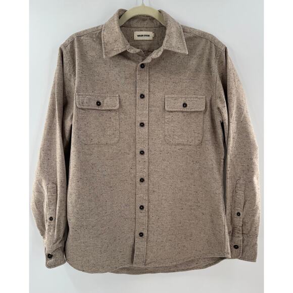 Taylor Stitch Yosemite Shirt Oat Donegal Flannel Button Down Shirt 40 Medium - Picture 1 of 6